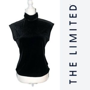 Velvet Black Turtleneck medium The Limited